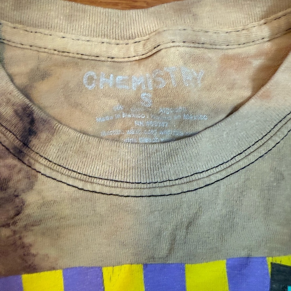 Chemistry 2Pac Poetic Justice Brown/Black Tie Dye Short Sleeve Tee - Picture 3 of 3
